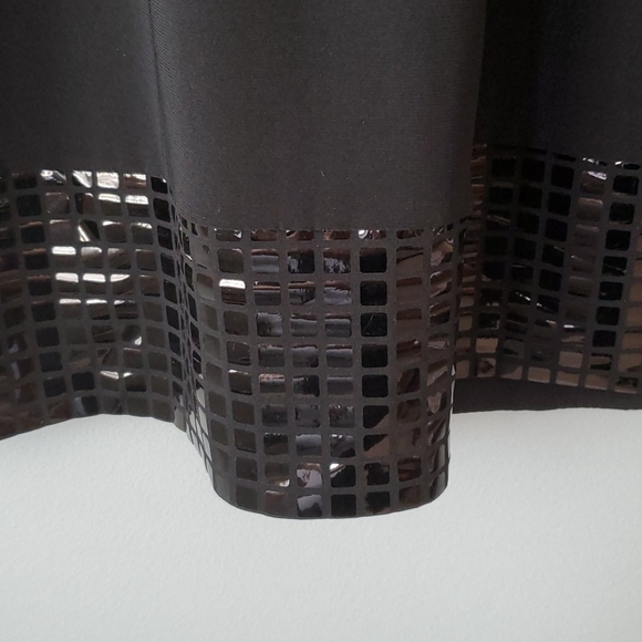 Blue Sage Black Scoop Neck Metallic Shift Mini Dress NWOT Womens Medium - Picture 7 of 8